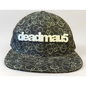 Vintage deadmau5 Black White SnapBack Hat Cap OS